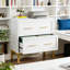 Classeur de bureau, classeur à 2 tiroirs, armoire de rangement au design épuré