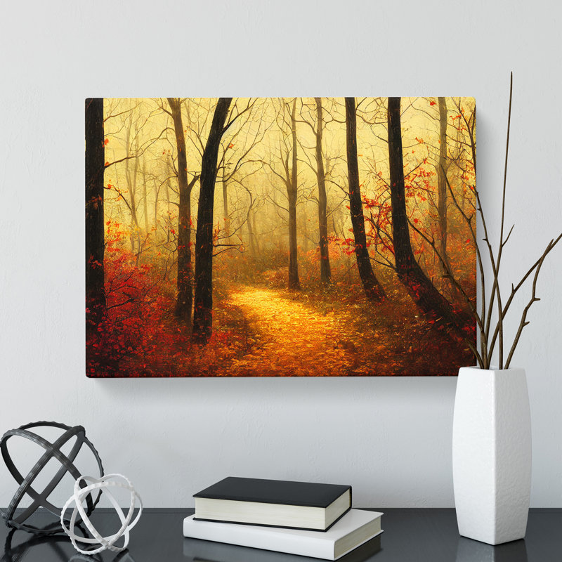Magnificent Autumn Forest - Wrapped Canvas, 50cm H x 76cm W x 3cm D