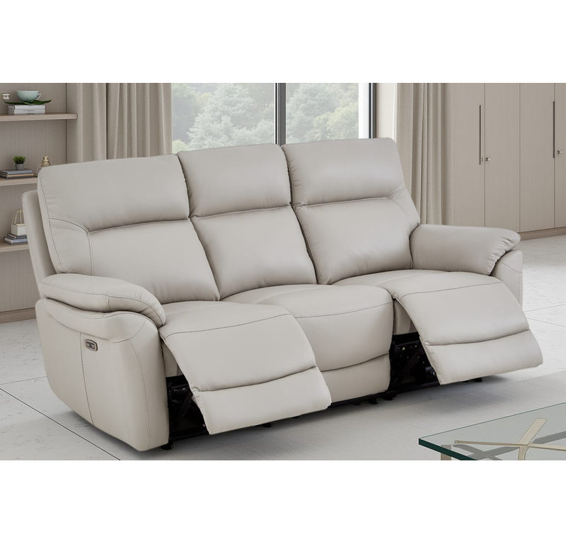 Huckins 3 Seater Electric Reclining Sofa, Grey, 3