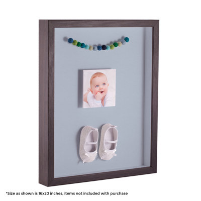 Gray Shadow Box Picture Frame