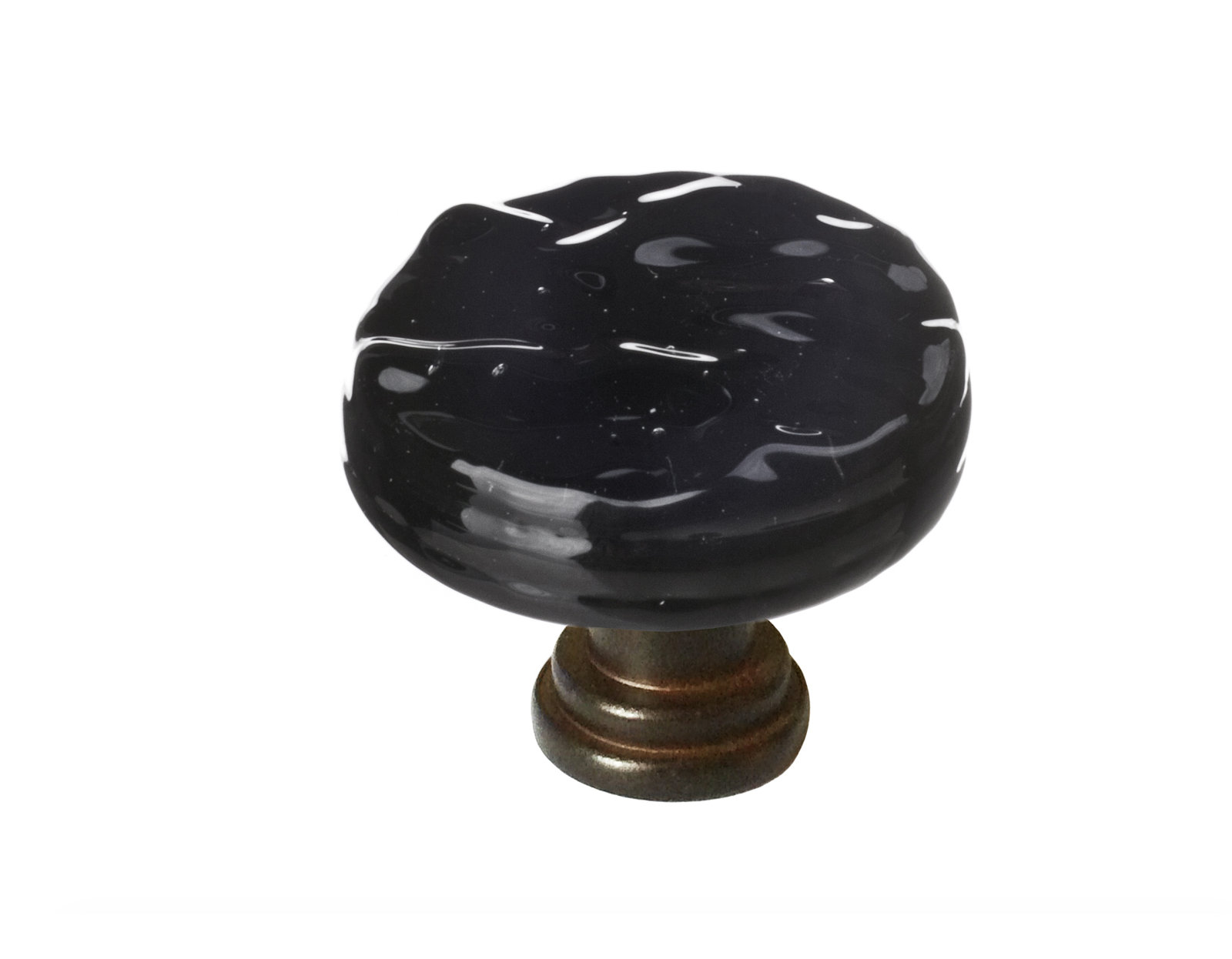 Glacier Mushroom Cabinet Knob, Oil Rubbed Bronze, Black