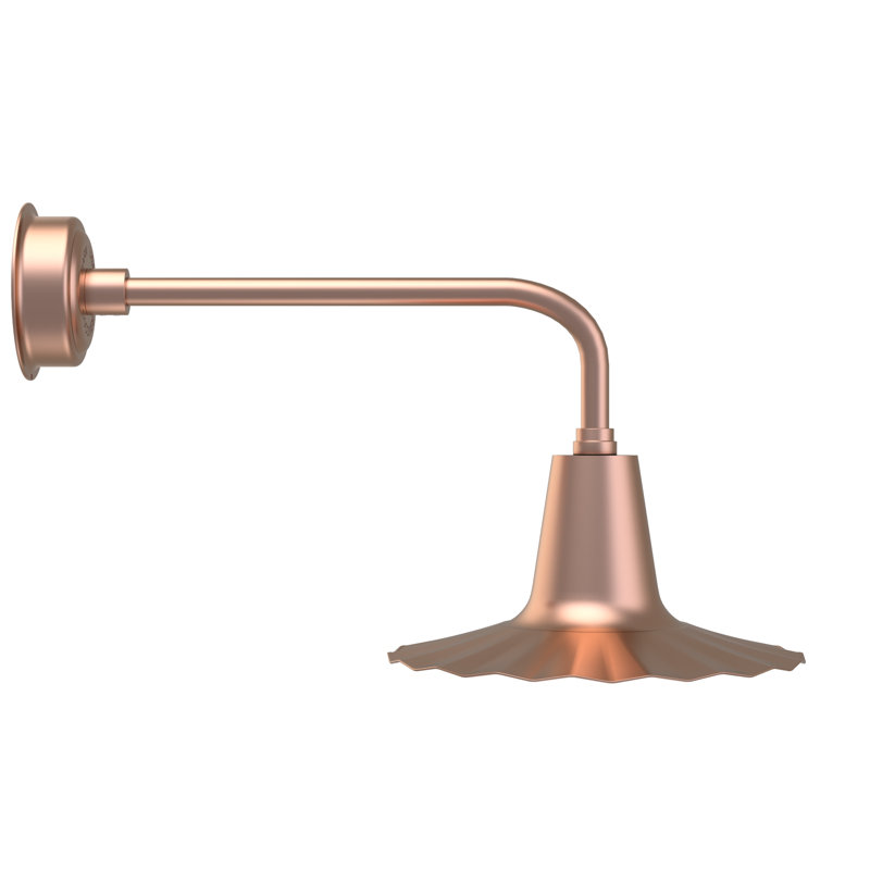 Iris LED Wall Light, 7.5" H x 16" W x 16" D, Solid Copper