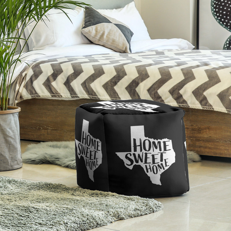 Repose-pieds à cubes the home texas, Noir
