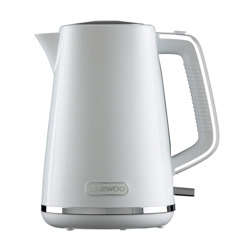 Daewoo Stirling 1.7L Plastic Electric Tea Kettle, White