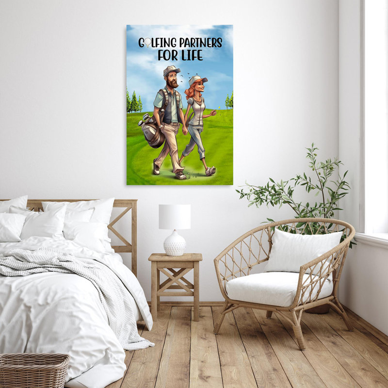 Un partenaire de golf pour la vie, H 36 po x l 24 po x P 1,25 po