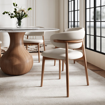 Ensemble de chaises de salle à manger rondes 5 pièces Otelia avec plateau tournant Otelia