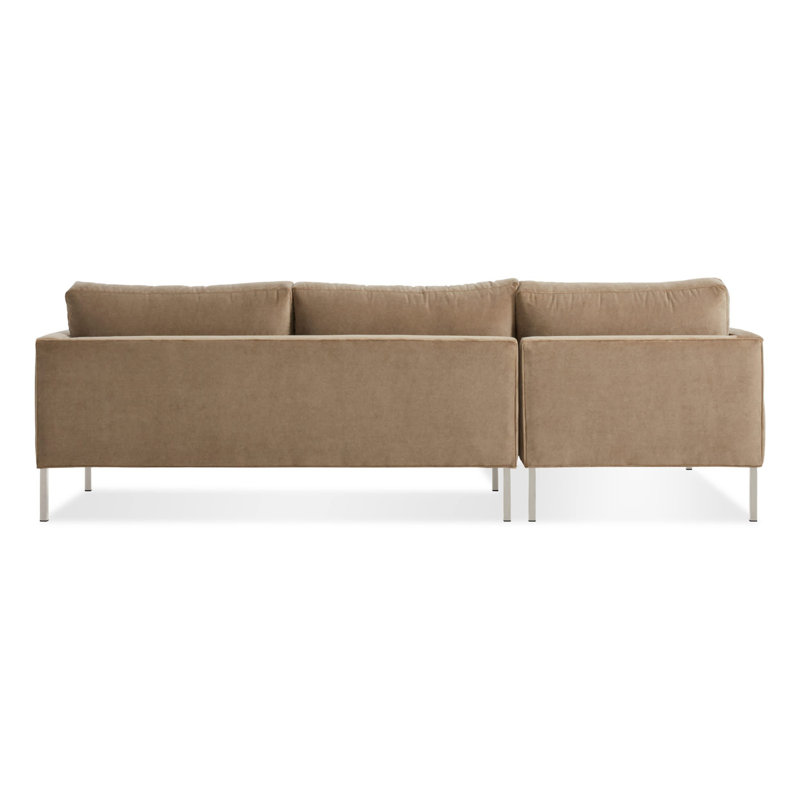 Paramount Chaise Sectional, Left Hand Facing, Black, Sanford Ceramic Crossweave