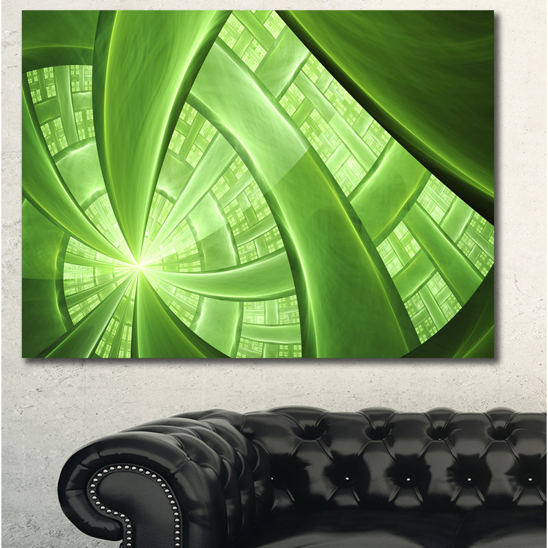 « green fractal », "tiges de plantes exotiques" , impression sur toile tendue, H 8 po x l 12 po x P 1 po