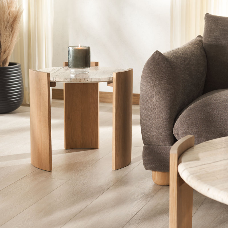 Table d'appoint Kynisha Travertine
