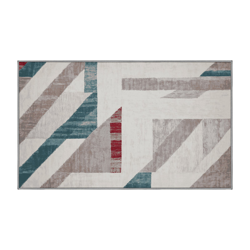 Machine Washable Gray Area Rug, Rectangle 8' x 12'