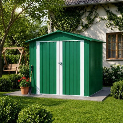 Balconera 6 ft. W x 3.25ft. D Double Door Metal Apex Garden Shed