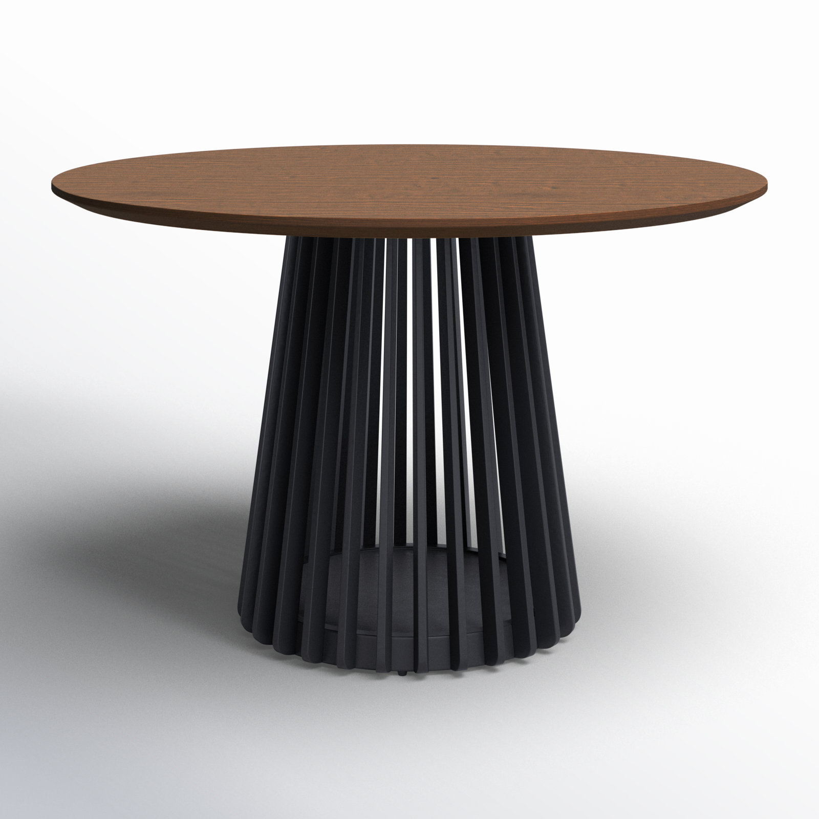 Burgal 47'' Round Dining Table, Brown/Black