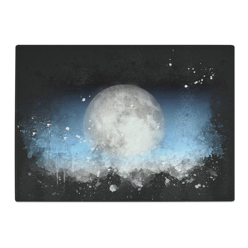 Tempered Glass the Moon Above Chopping Board, 28.5 cm x 39 cm