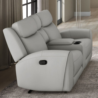 Causeuse transitionnelle l 78,4 po, gris clair