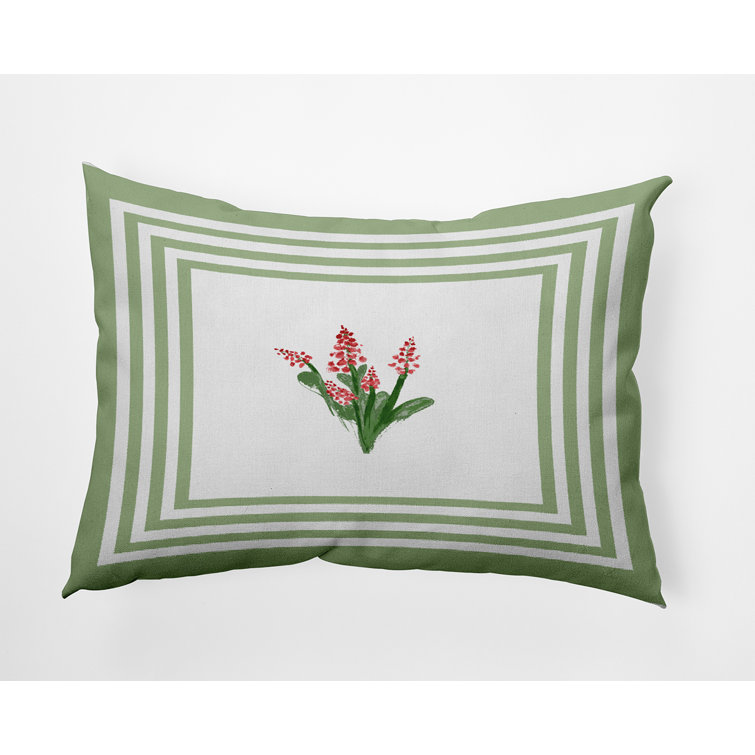 Floral Reversible Throw Pillow