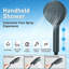 Black Shower Slide Bar System Handheld Shower with Adjustable Slide Bar and Hose-125187242