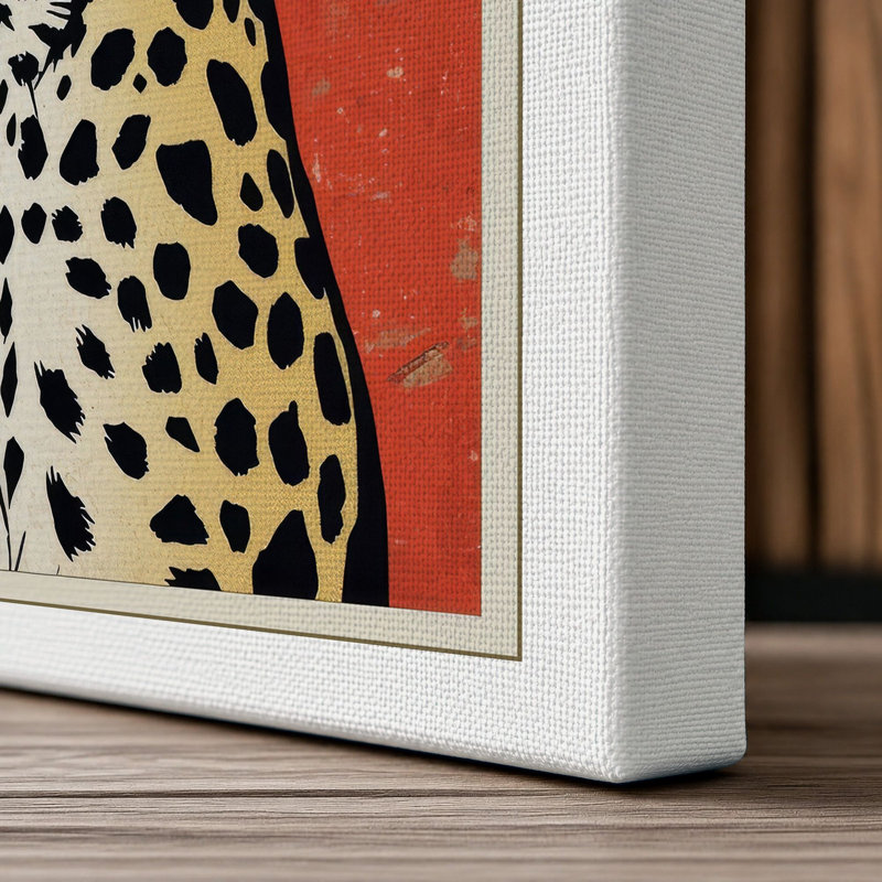 Cheetah Portrait Graphic Art - Wrapped Canvas, 18x12 - 45.7 x 30.5 cm, White Border