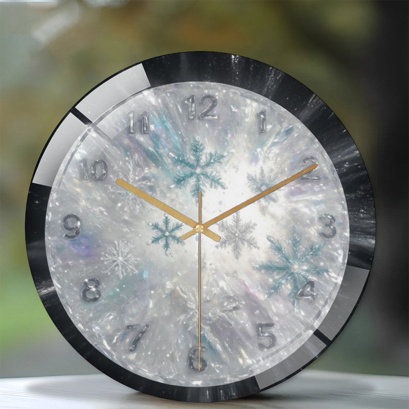Horloge murale en verre 12 po