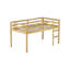 Lit mezzanine simple, construction en bois d'hévéa, 13 lattes, hauteur basse, grand espace de rangement et d'organisation, conception simple en bois massif naturel, plateforme de lit à lattes, grande surface, intérieur-1234459819