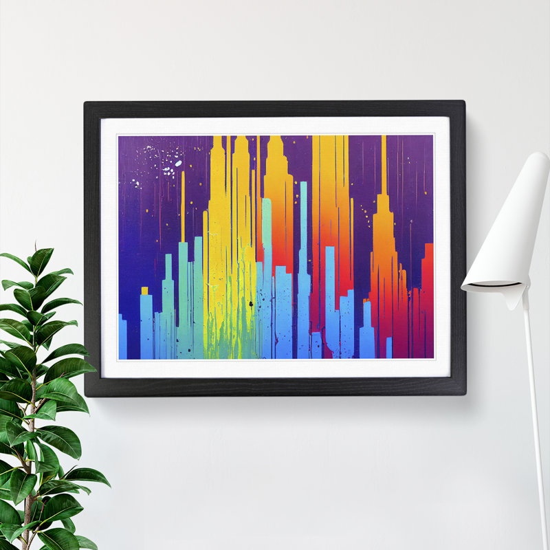 Spellbinding City Skyline Architecture - Framed Print, Black Frame, 46cm H x 64cm W