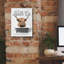 «Highland 25 Cents Per Soak», art mural sur toile avec lettres et lignes, 12 po x 16 po
