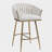 26-inch Bar Height Kitchen Island Bar Stool, with Manual Waveback, Gold Chrome Base, and Footrest-1841168359