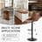 Adjustable Swivel Bar Stools, Counter Height Bar Stool with Footrest, Modern PU Leather Bar Chairs for Kitchen Island, Dining Room, Brown(Set of 2)-255861040-255861045