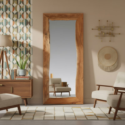 Miroir d'appoint en bois massif de 72 po Finneytown
