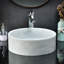 Évier à simple cuve cylindrique blanc Carrera 15,75 po x 15,75 po x 5,12 po