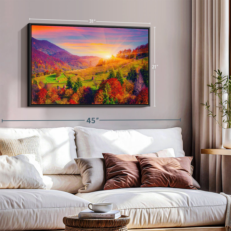 Nature, impression sur toile «Mountain Autumn Sunrise», H 21 po x l 31 po