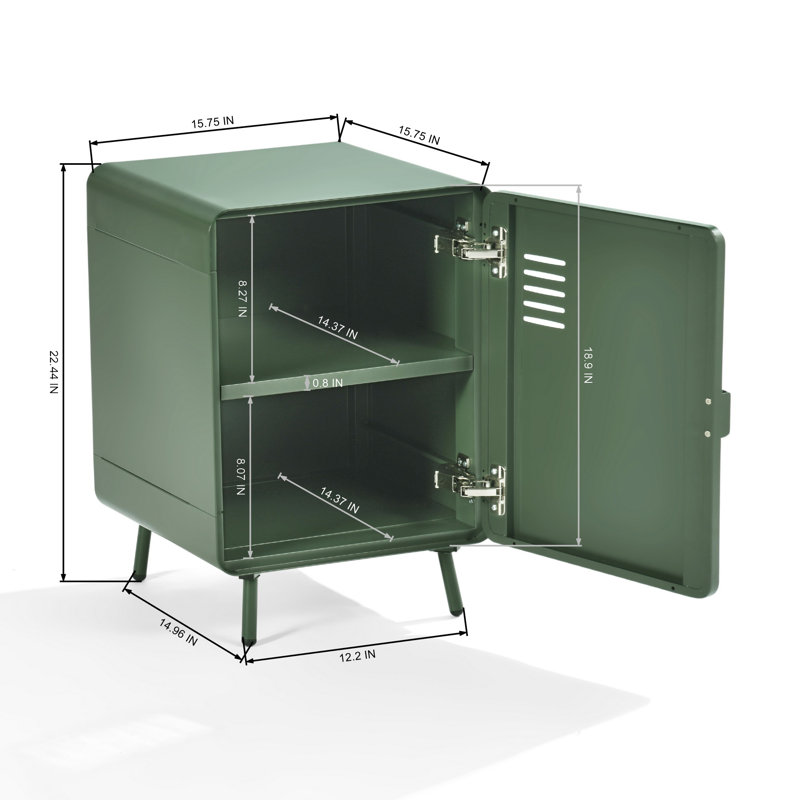 Table de chevet 22,44 po H, Vert sauge