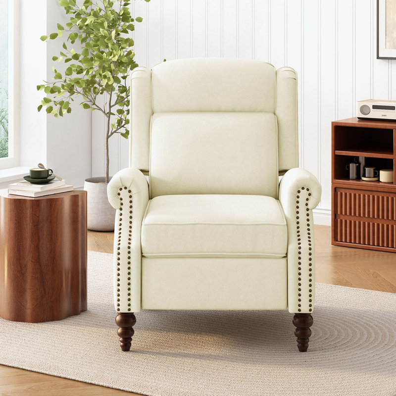 Fauteuil inclinable rembourré à dossier manuel