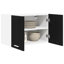 Vidaxl Hanging Cabinet Riga 2 Pcs Black Oak And White 60 X 31 X 40 Cm-121217476