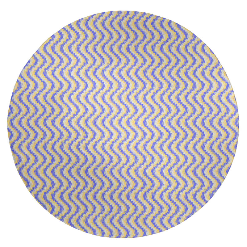 Chenille Striped Indoor Rug, Round 5'
