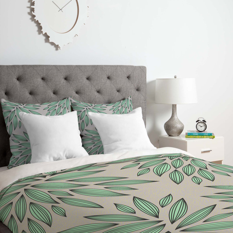 Ensemble de housse de couette Mint, Housse de couette simple / simple TG et 1 taie dé