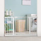 29.5-51.6" Wide Auto Close Safety Baby Gate 30" Tall Dual Lock with Secure Indicator