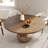 5-pieces Farmhouse Round Dining Set Solid Wood Dining Table With 4 Upholstered Armchairs, Zen-style-1973977315-1973548554
