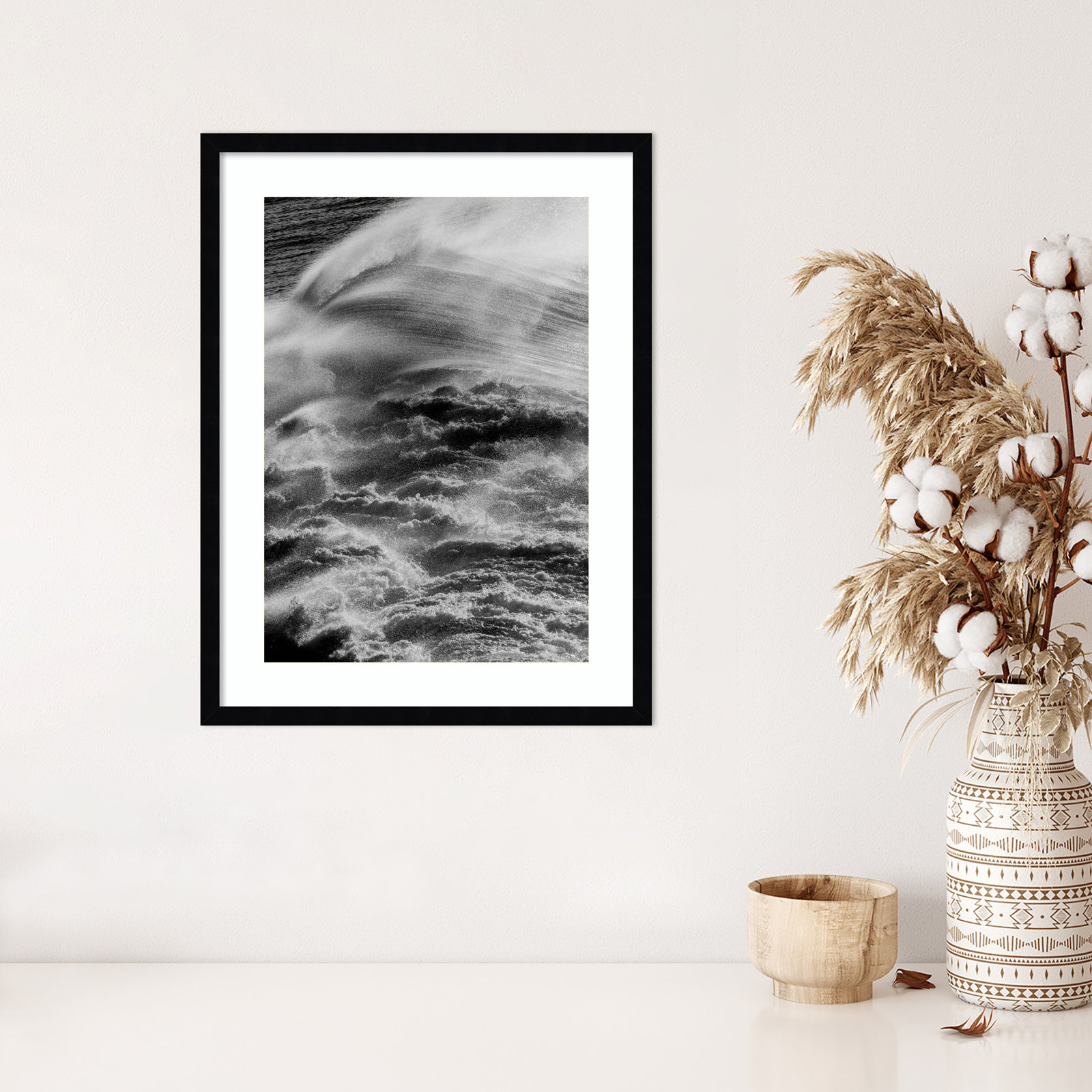 Almerton "Sea Offerings" Print, Black, 25" H x 19" W