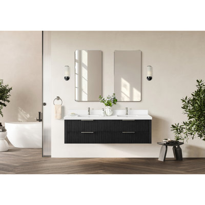 Meuble-lavabo double 72 po Barcelona