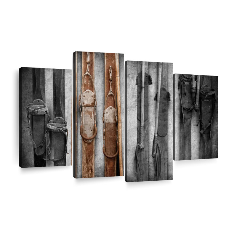 Impression sur toile de plusieurs pièces de la collection Ski, H 52 po x l 32 po x P 1,25 po