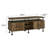 Vespucci Rustic Oak and Black TV Stand with Open Shelving