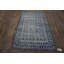 Tapis à poils longs en coton doux crème et bleu antique