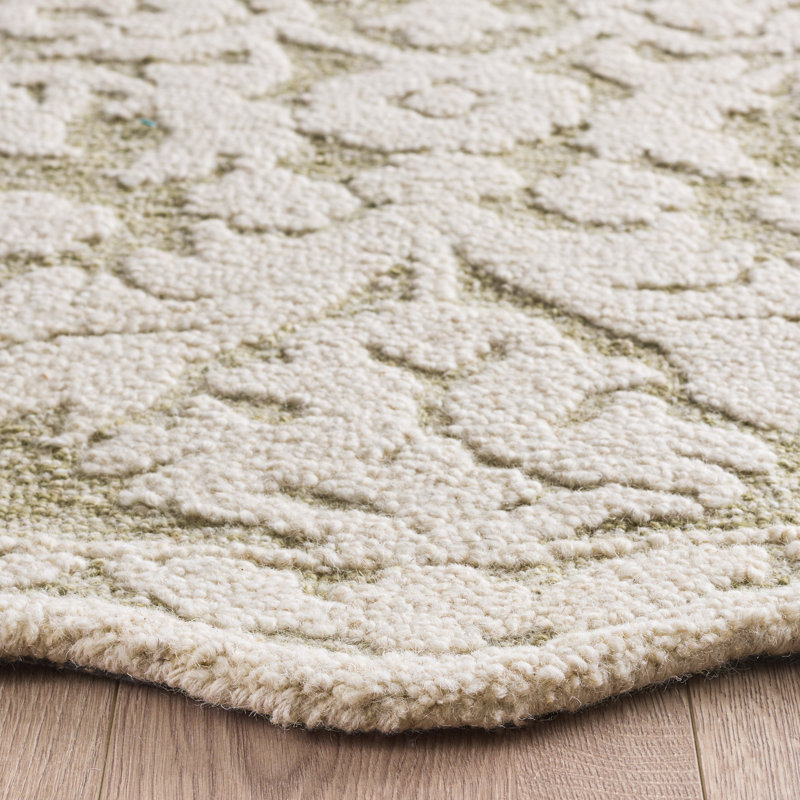 Martha Stewart 4980 touffetée à la main 80% laine; Tapis oriental 20% coton, Rond 6 pi x 6 pi