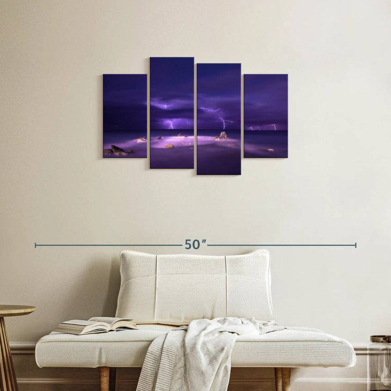 Éclairage de plage mauve Alvord, H 22 po x l 36 po