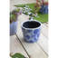 Ensemble de 4 pots de fleurs en terre cuite D7,5 x 6 po, bleu blanc vieilli