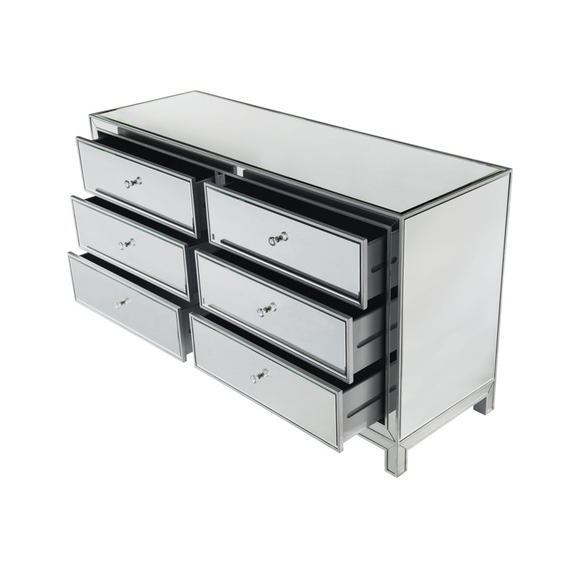 Fairgrove 60'' W 6-Drawer Glam Double Dresser