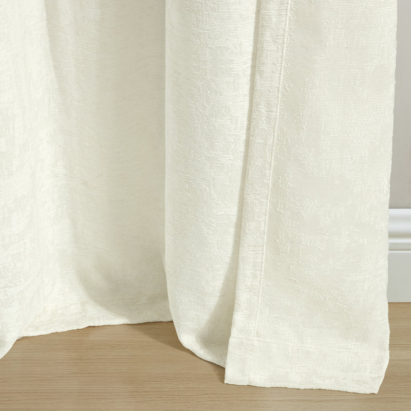 Smiley Estelle Room Darkening Curtains with Back Tabs, 2 Panels