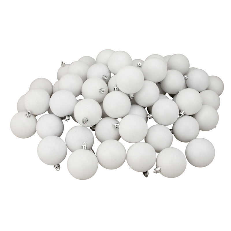 Boule de Noël mat incassable, Blanc d'hiver