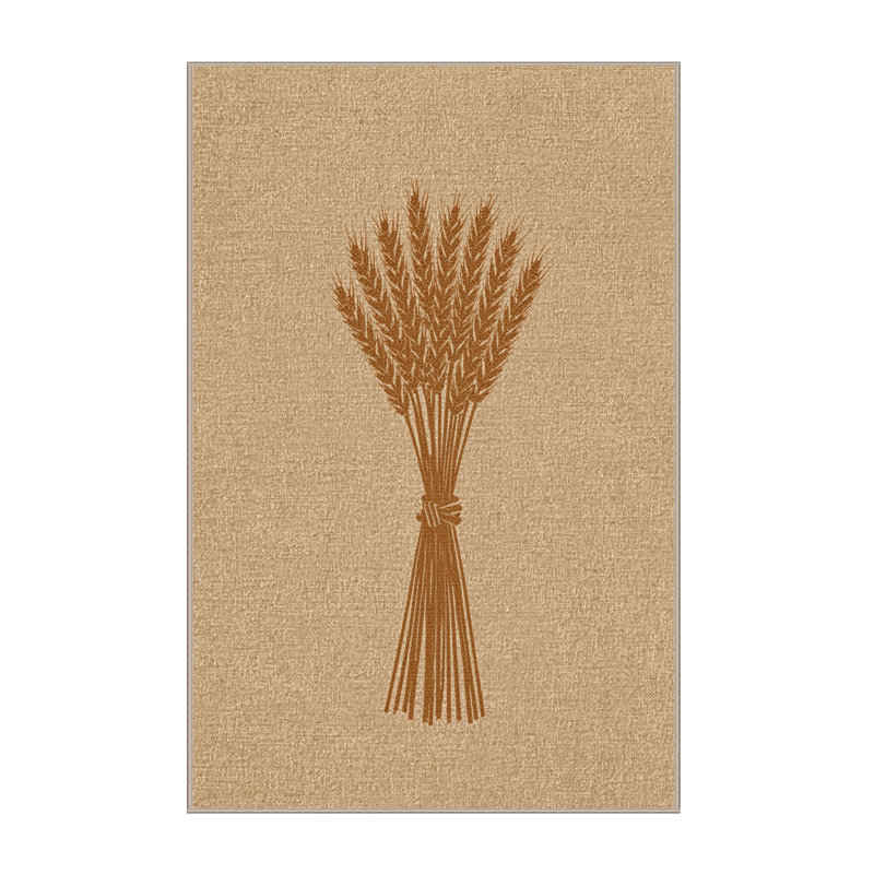 Soft Plush Fiorentino Thanksgiving Modern & Contemporary Abstract Area Rug in Beige – Beige Binding, 7x9