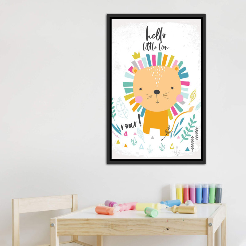 «Wild Adventure I» par Angela Nikeas - impression d'art graphique, H 40 po x l 26 po x P 1,5 po, Toile avec cadre noir patiné